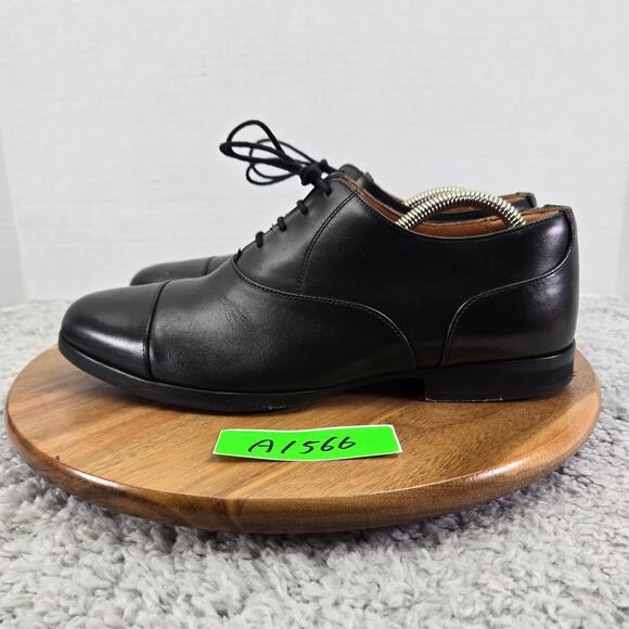 Wolf and Shepherd Mens 7.5EE Black Leather Cap Toe Business Oxford Dress Shoes main image 9